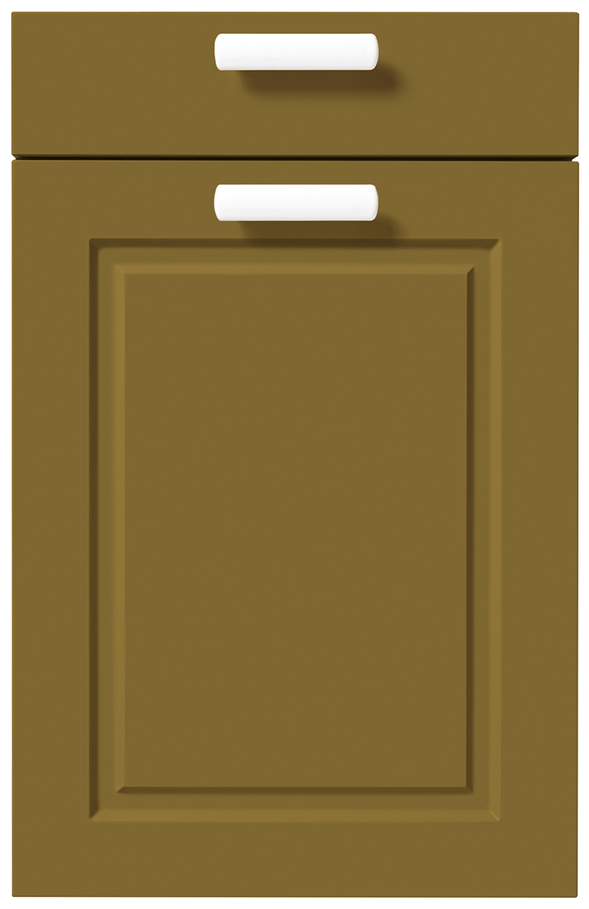 Façade TORINO MAT Jaune olive mat soyeux AFP